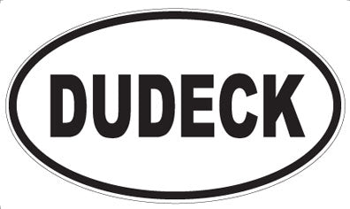 DUDECK - Oval Sticker