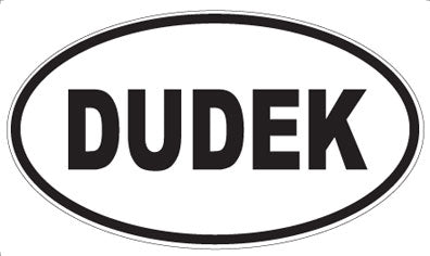 DUDEK - Oval Sticker