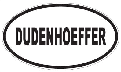 DUDENHOEFFER - Oval Sticker