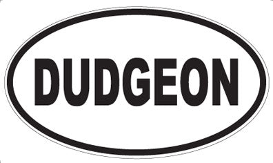 DUDGEON - Oval Sticker