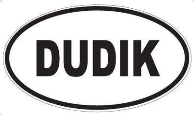 DUDIK - Oval Sticker