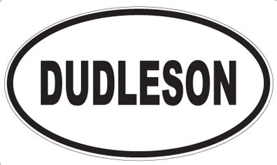 DUDLESON - Oval Sticker