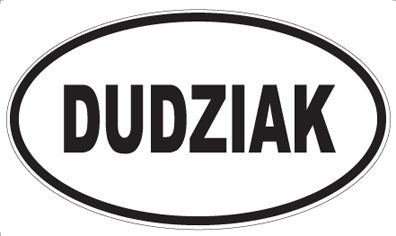 DUDZIAK - Oval Sticker