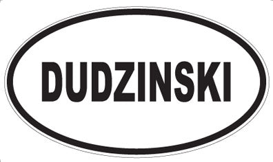 DUDZINSKI - Oval Sticker