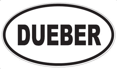 DUEBER - Oval Sticker