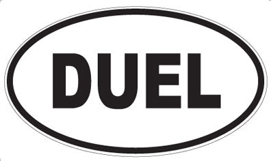 DUEL - Oval Sticker