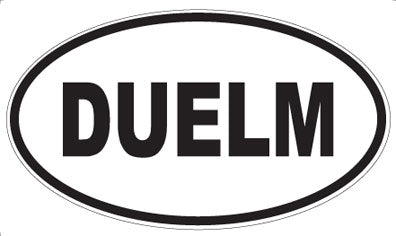 DUELM - Oval Sticker