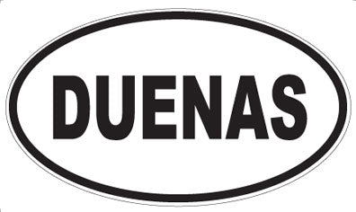 DUENAS - Oval Sticker