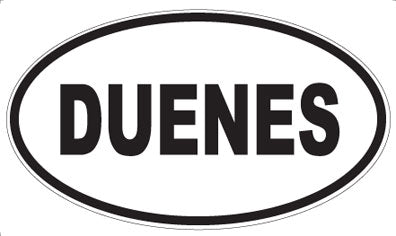 DUENES - Oval Sticker