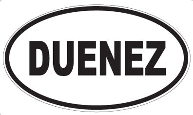 DUENEZ - Oval Sticker