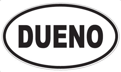 DUENO - Oval Sticker