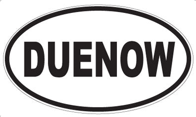 DUENOW - Oval Sticker
