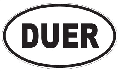 DUER - Oval Sticker
