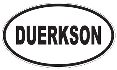 DUERKSON - Oval Sticker