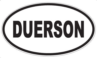DUERSON - Oval Sticker