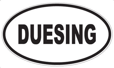 DUESING - Oval Sticker
