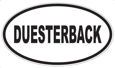 DUESTERBACK - Oval Sticker