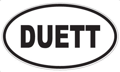 DUETT - Oval Sticker