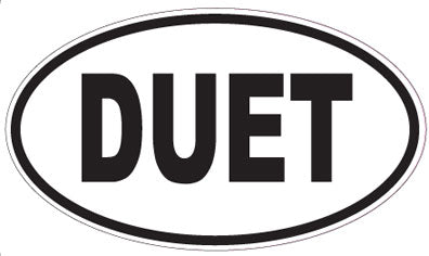 DUET - Oval Sticker
