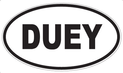 DUEY - Oval Sticker