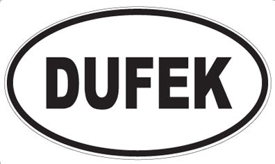 DUFEK - Oval Sticker
