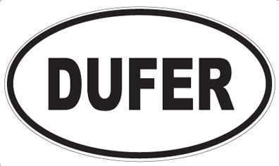 DUFER - Oval Sticker