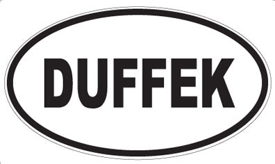 DUFFEK - Oval Sticker