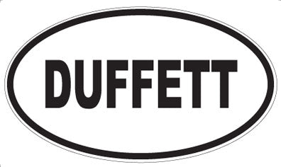 DUFFETT - Oval Sticker