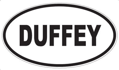 DUFFEY - Oval Sticker