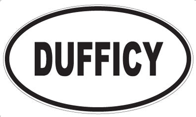 DUFFICY - Oval Sticker