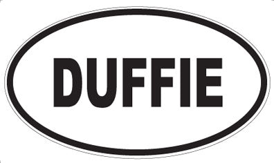DUFFIE - Oval Sticker