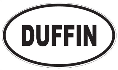 DUFFIN - Oval Sticker
