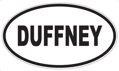 DUFFNEY - Oval Sticker