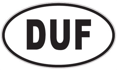 DUF - 3 Letter Initials Oval Magnet