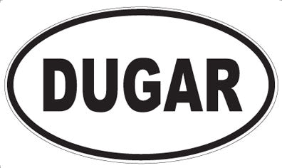 DUGAR - Oval Sticker