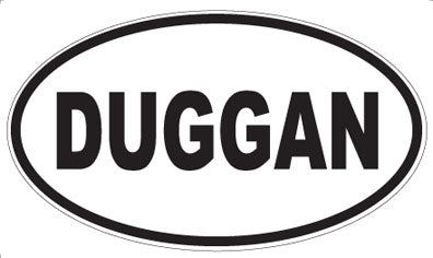 DUGGAN - Oval Sticker
