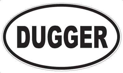 DUGGER - Oval Sticker