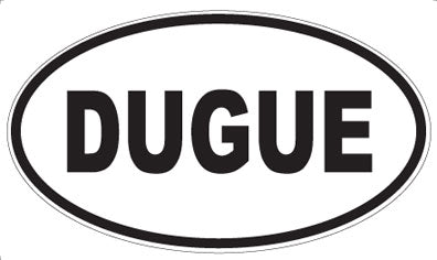 DUGUE - Oval Sticker