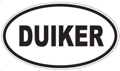 DUIKER - Oval Sticker