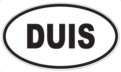 DUIS - Oval Sticker
