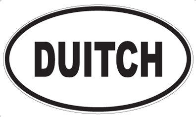 DUITCH - Oval Sticker
