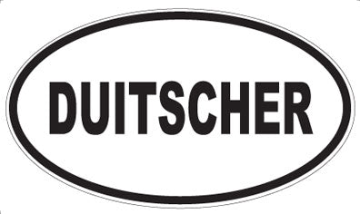 DUITSCHER - Oval Sticker