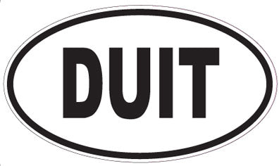 DUIT - Oval Sticker