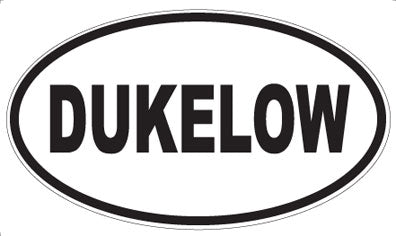 DUKELOW - Oval Sticker