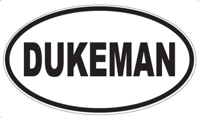 DUKEMAN - Oval Sticker
