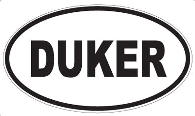 DUKER - Oval Sticker