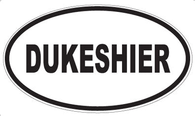 DUKESHIER - Oval Sticker