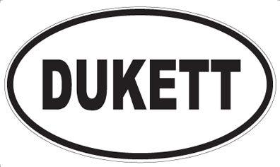 DUKETT - Oval Sticker