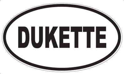 DUKETTE - Oval Sticker