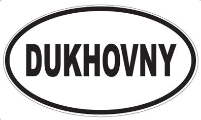 DUKHOVNY - Oval Sticker